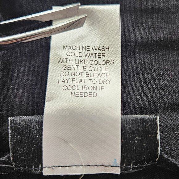 Women Midi Skirt Joe B Junior XS Black Pencil Pull On Zipper Dress Gothic Punk - Picture 6 of 6